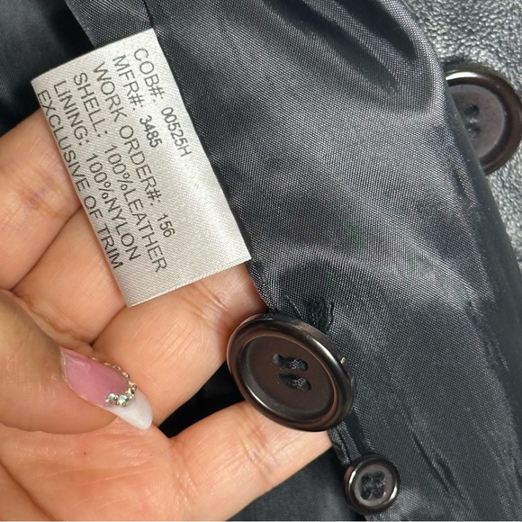 Bagatelle Vintage Y2K Women's Black Leather longline  Jacket Size 10 - Picture 11 of 12